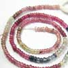 Natural Multi Sapphire Smooth Roundel Beads Strand Length 15 Inches and Size 3mm approx.